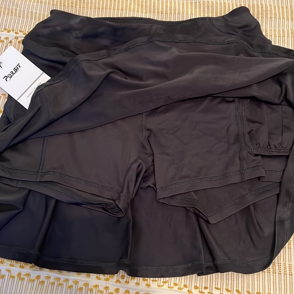 Muted black tye dye skirt with shorts underneath - Picture 3 of 4